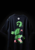 King of Depths Alligator Oversized Boxy Fit Black T-shirt for Ultimate Style