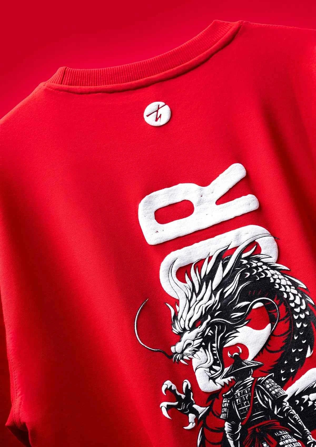 Dragon Ronin Fire Red Oversized Boxy Fit T-shirt for Stylish Comfort Secondary image