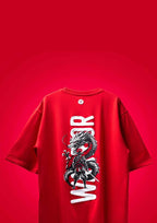 Dragon Ronin Fire Red Oversized Boxy Fit T-shirt for Stylish Comfort