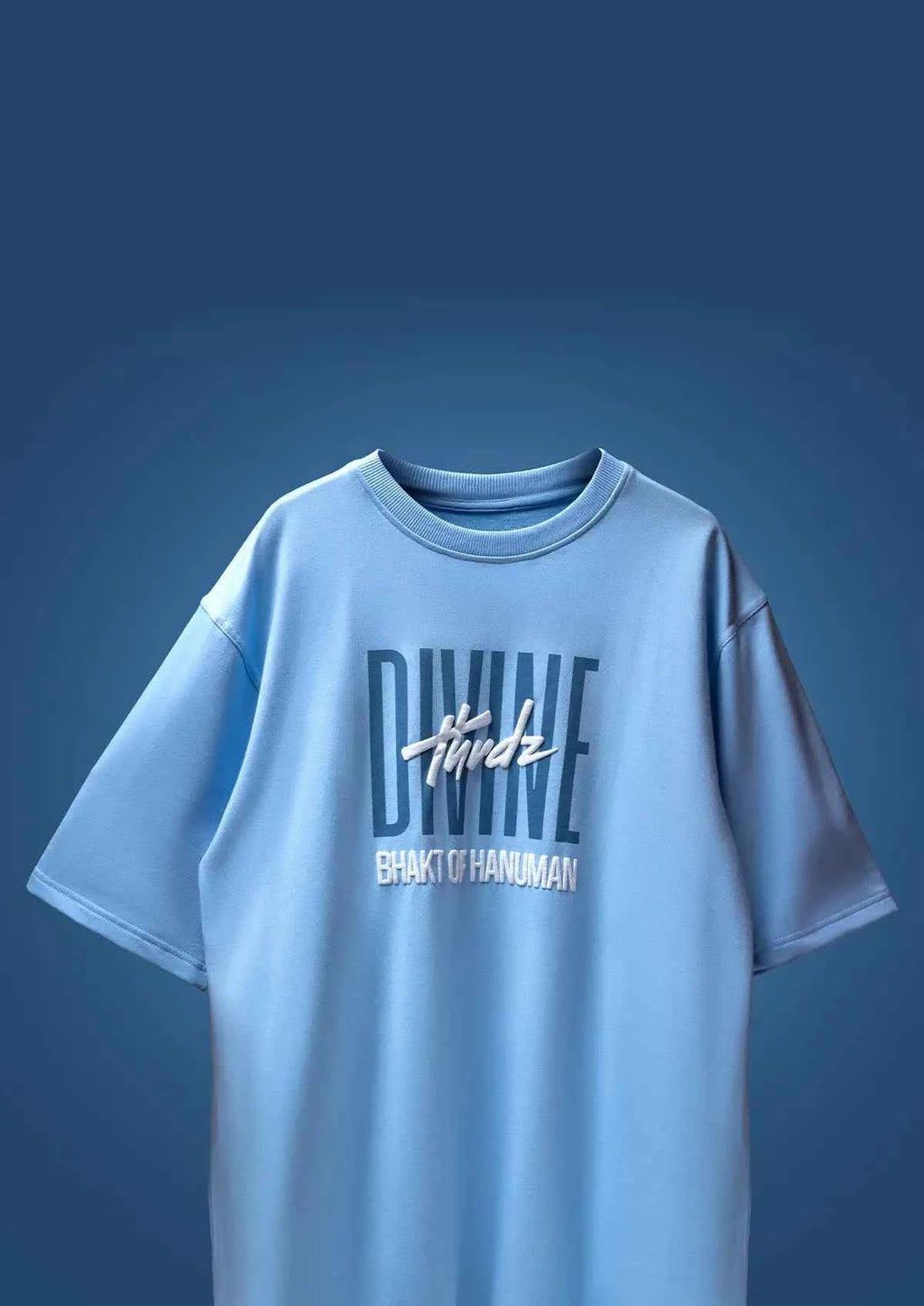 Sankat Mochan Powder Blue T-shirt - Oversized Boxy Fit
