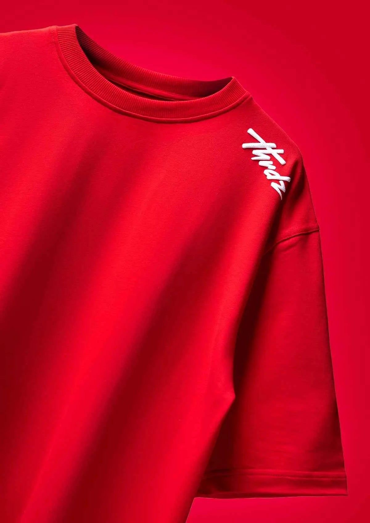 Dragon Ronin Fire Red Oversized Boxy Fit T-shirt for Stylish Comfort