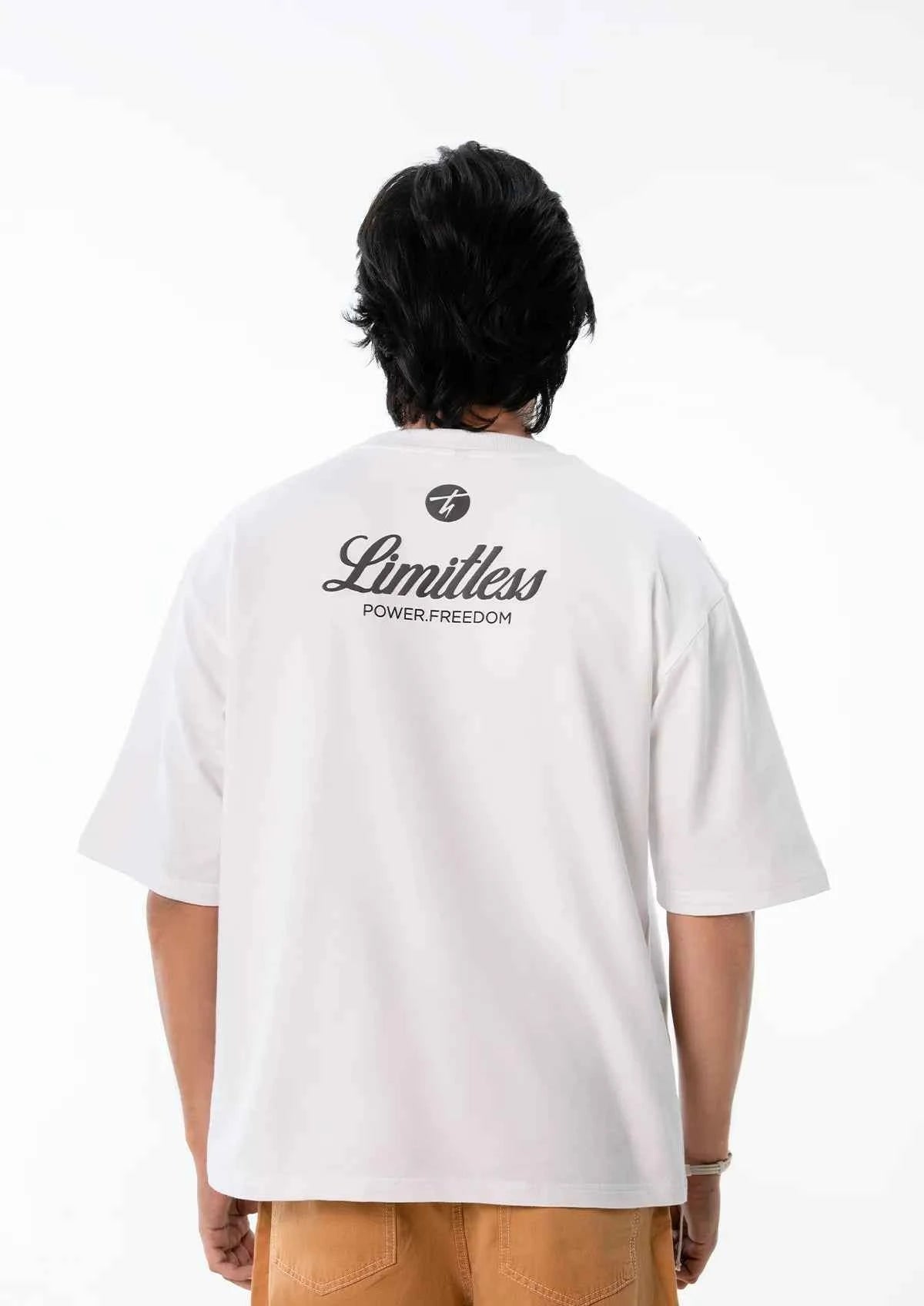 Sky Ruler Eagle Oversized White T-shirt for Stylish Comfort