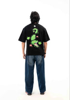 King of Depths Alligator Oversized Boxy Fit Black T-shirt for Ultimate Style