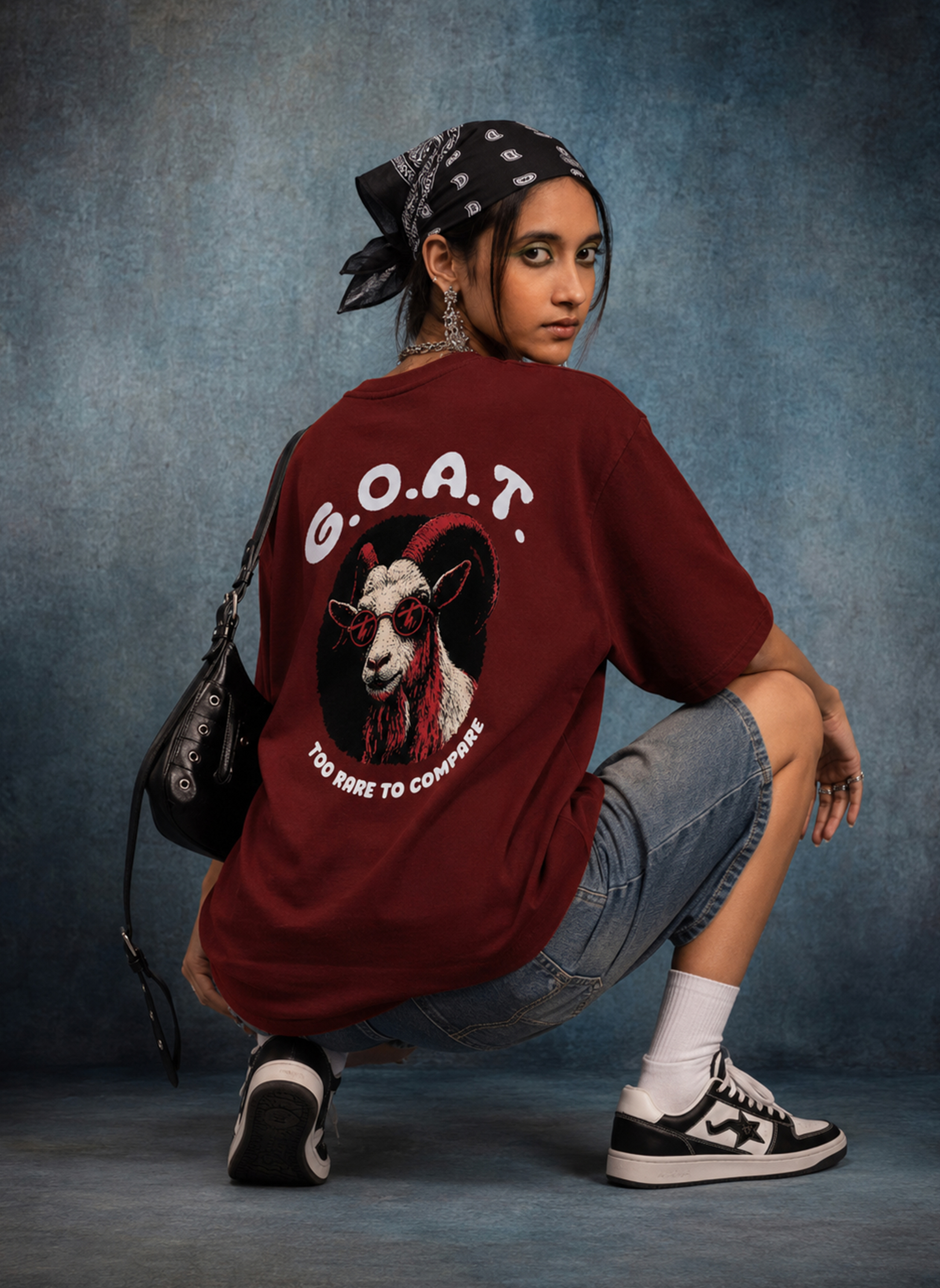 Greatest Ever Mountain GOAT Oversized Boxy Fit T-Shirt